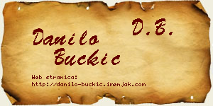Danilo Buckić vizit kartica
